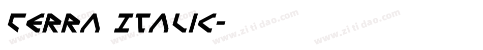 Terra Italic字体转换